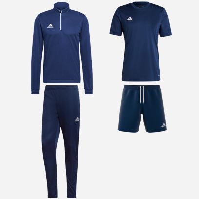 Ensemble adidas Entrada 22 pour Homme. Survêtement + Maillot + Short (4 pièces)