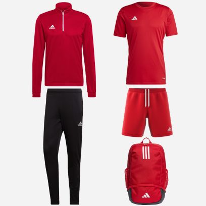 Set di prodotti adidas Entrada 22 per Uomo. Tuta + Maglia + Short + Zaino (5 prodotti)