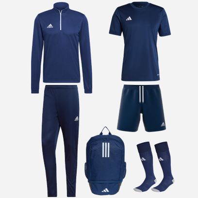 Product set adidas Entrada 22 for Men. Track suit + Jersey + Shorts + Socks + Bag (6 items)