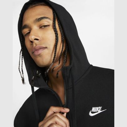 Sudadera con zip y capucha Nike Sportswear Club Fleece Negro para hombre