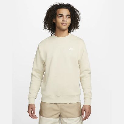 sweat shirt nike sportswear club beige pour homme bv2662 206