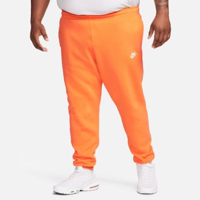 bas jogging nike sportswear club fleece orange homme bv2671 885