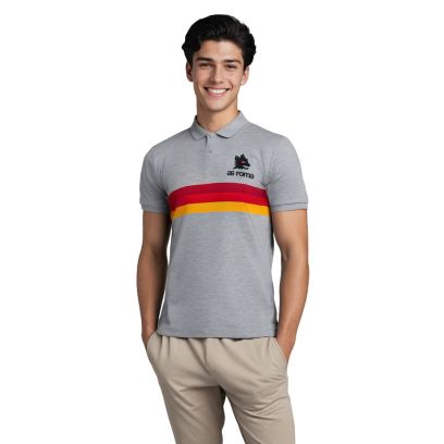 Polo COPA As Roma Gris pour homme