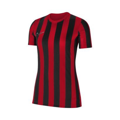 Maillot Nike Dri-FIT Striped Division IV rouge pour Femme CW3816-658