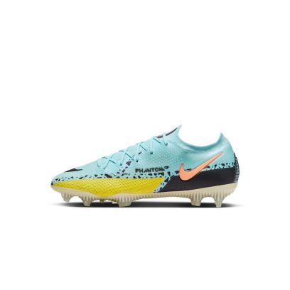 chaussures foot nike phantom gt2 elite bleu jaune cz9890 407