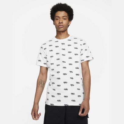 T-shirt Nike Sportswear Printed Club LBR Blanc pour Homme DA0514-100
