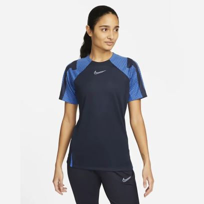 haut 1 4 zip nike dri fit strike 22 bleu marine pour femme dh8840 451