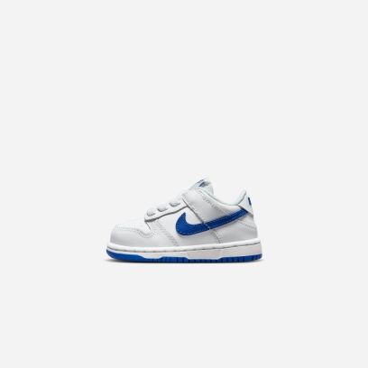 Chaussures Nike Dunk Low Blanc & Bleu Royal pour Enfant DH9761-105