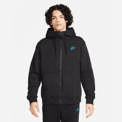 Sweat à capuche zippé Nike Sportswear Club Noir pour Homme dq8384-011