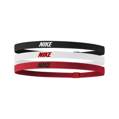 lot de 3 bandeaux nike elastic noir blanc rouge dr5205 083