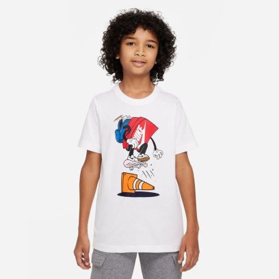 t shirt nike sportswear blanc pour enfant dr9724 100