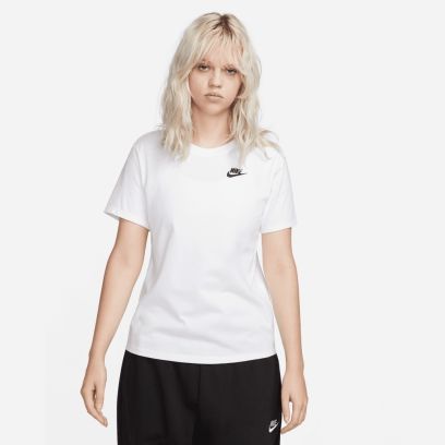 t shirt nike sportswear club essentials blanc femme dx7902 100