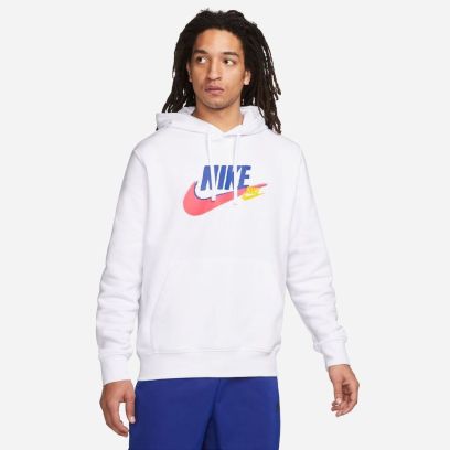 Sweat à capuche Nike Sportswear Standard Issue Fleece Blanc pour Homme DZ2513-100