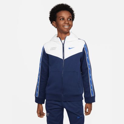 sweat a capuche zippe nike sportswear repeat enfant dz5622 410