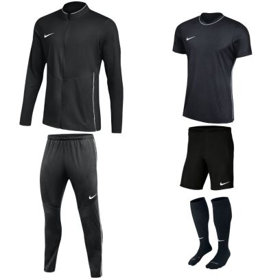 ensemble nike park 26 survetement maillot short chaussettes noir