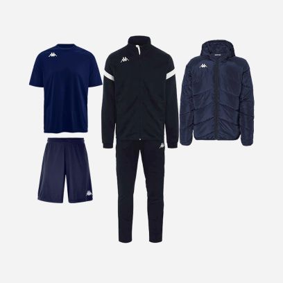 Conjunto de productos Kappa Dalcito para Criança. Fate de treino + Jersey + Calçoes + Jaqueta forrada (4 itens)