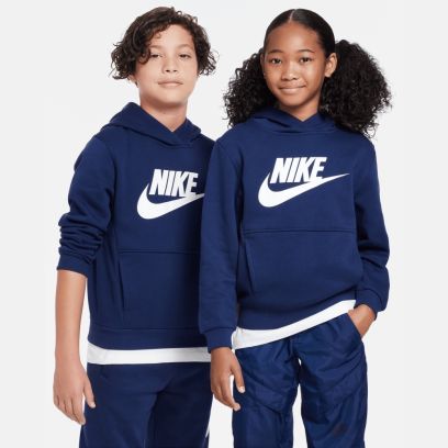 sweat capuche nike sportswear club fleece enfant fd2988 410