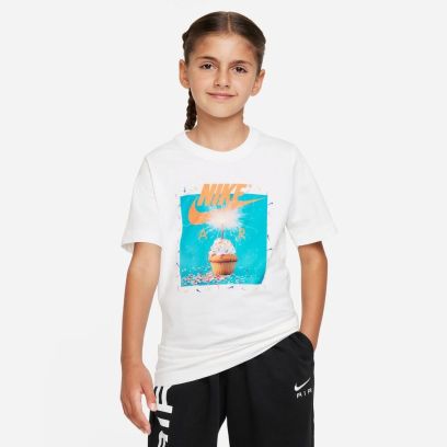 tshirt nike sportswear blanc pour enfant fd3192 100