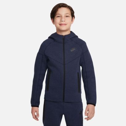 sweat a capuche zippe nike tech fleece bleu enfant fd3285 473