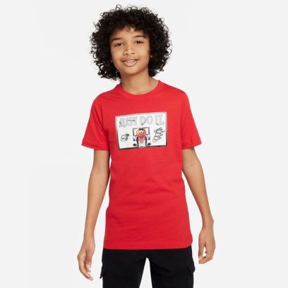 t shirt nike sportswear rouge pour enfant fd3964 657