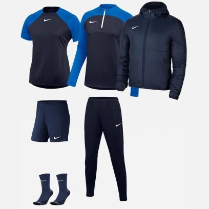 Conjunto Nike Academy Pro para Mujeres. Chándal + Camiseta + Pantalón corto + Parka (6 productos)
