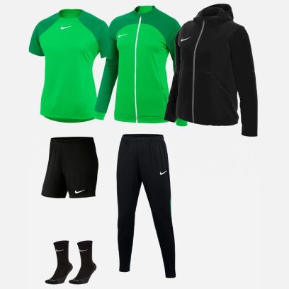 Conjunto Nike Academy Pro para Mujeres. Chándal + Camiseta + Pantalón corto + Parka (6 productos)