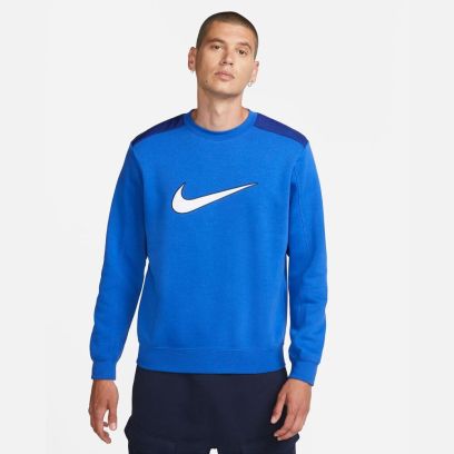 sweat nike sportswear crew bb bleu homme fn0245 480