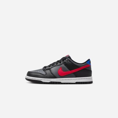 Chaussures Nike Dunk Low Noir & Rouge pour Enfant FV0373-001
