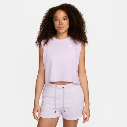 crop top nike sportswear club violet pour femme fv5505 511
