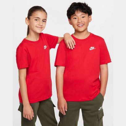 t shirt nike sportswear rouge pour enfant fz5177 657