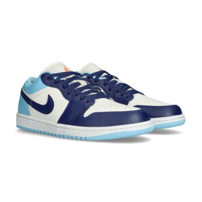 Air Jordan 1 Low - Sail-Blue Void-Blue Chill-Hot Lava