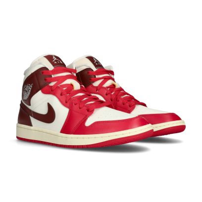 Femme Air Jordan 1 Mid - Sail-Dark Team Red-Mystic Hibiscus
