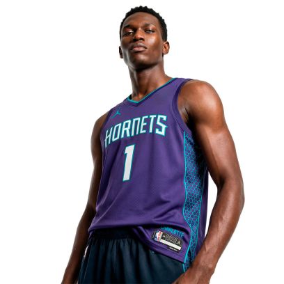 Maillot de basket Jordan Charlotte Hornets Bleu