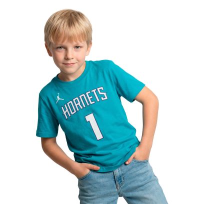 T-shirt Jordan Charlotte Hornets Bleu pour enfant