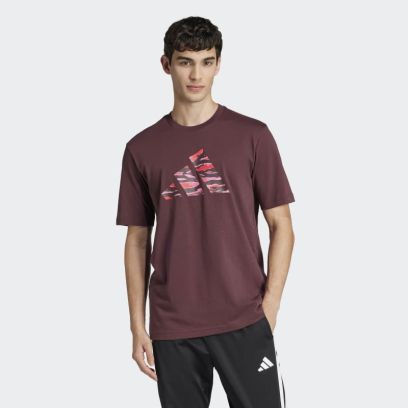 Camiseta adidas Camo Graphic Burdeos para hombre