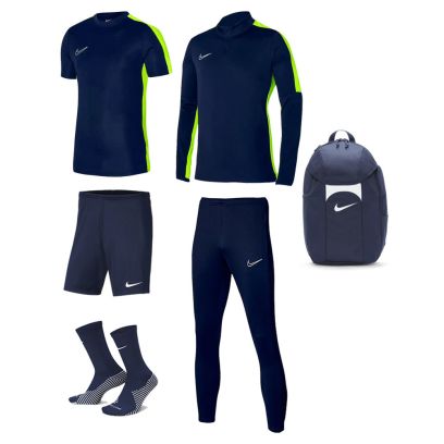 Conjunto Nike Academy 23 para Hombre. Chándal + Camiseta + Pantalón corto + Calcetines + Mochila (6 productos)