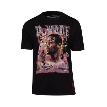 T-shirt Mitchell & Ness Dwayne Wade Noir pour Homme