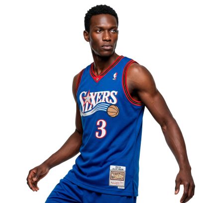 Maillot Mitchell & Ness Philadelphia 76Ers Bleu Royal pour homme