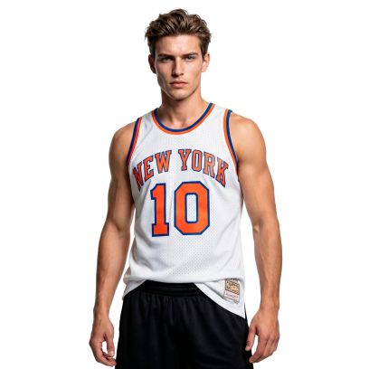 Maillot Mitchell & Ness New York Knicks Blanc pour homme