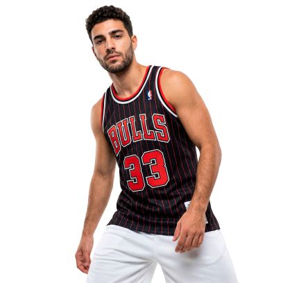 Maillot Mitchell & Ness Chicago Bulls Noir pour homme