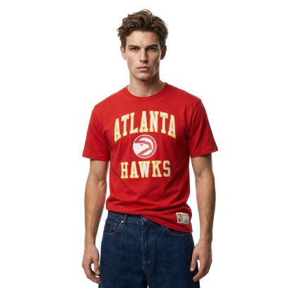 T-shirt Mitchell & Ness Atlanta Hawks Bordeaux pour homme
