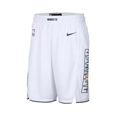 Short Nike Denver Nuggets Blanc pour Enfant