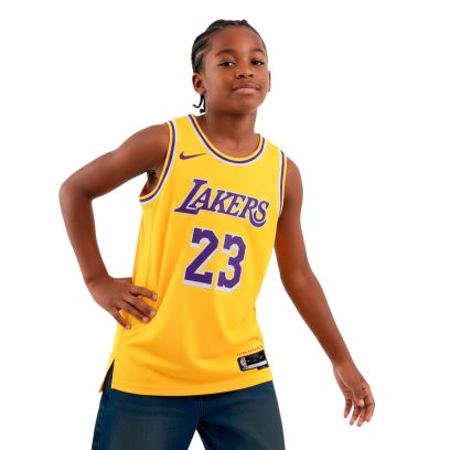 Maillot de basket Nike Los Angeles Lakers Jaune pour Enfant