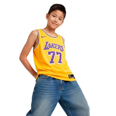 Maillot de basket Nike Los Angeles Lakers Jaune pour Enfant
