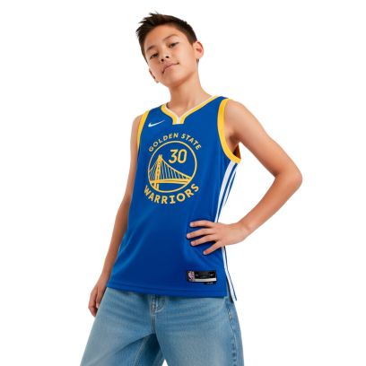 Maillot de basket Nike Golden State Warriors Bleu pour Enfant