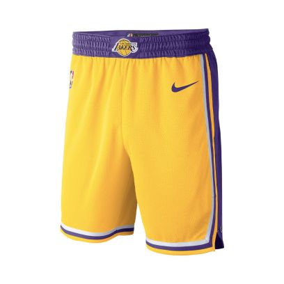 Short Nike Los Angeles Lakers Jaune pour Enfant