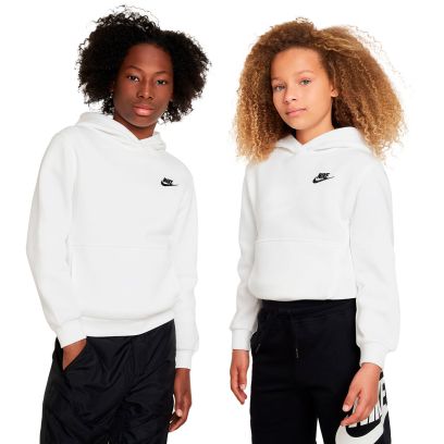 Sweat à capuche Nike Sportswear Club Fleece Blanc pour Enfant