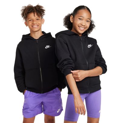 Sweat zippé à capuche Nike Sportswear Club Fleece Noir pour Enfant
