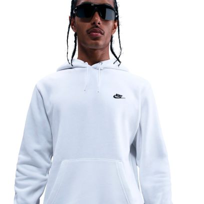 Sweat-shirt Nike Club Blanc pour Homme