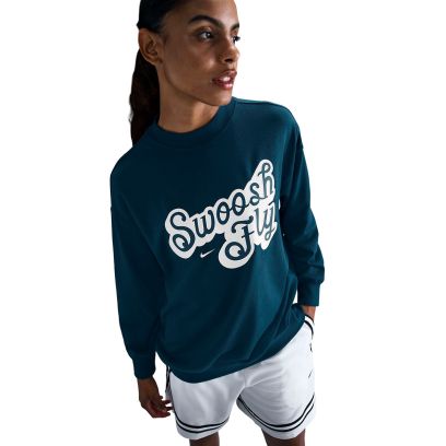 Sweat-shirt Nike Swoosh Bleu Marine pour Femme